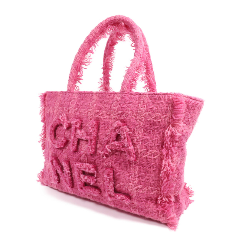 CHANEL 絨布Tote bag金扣手挽袋-2
