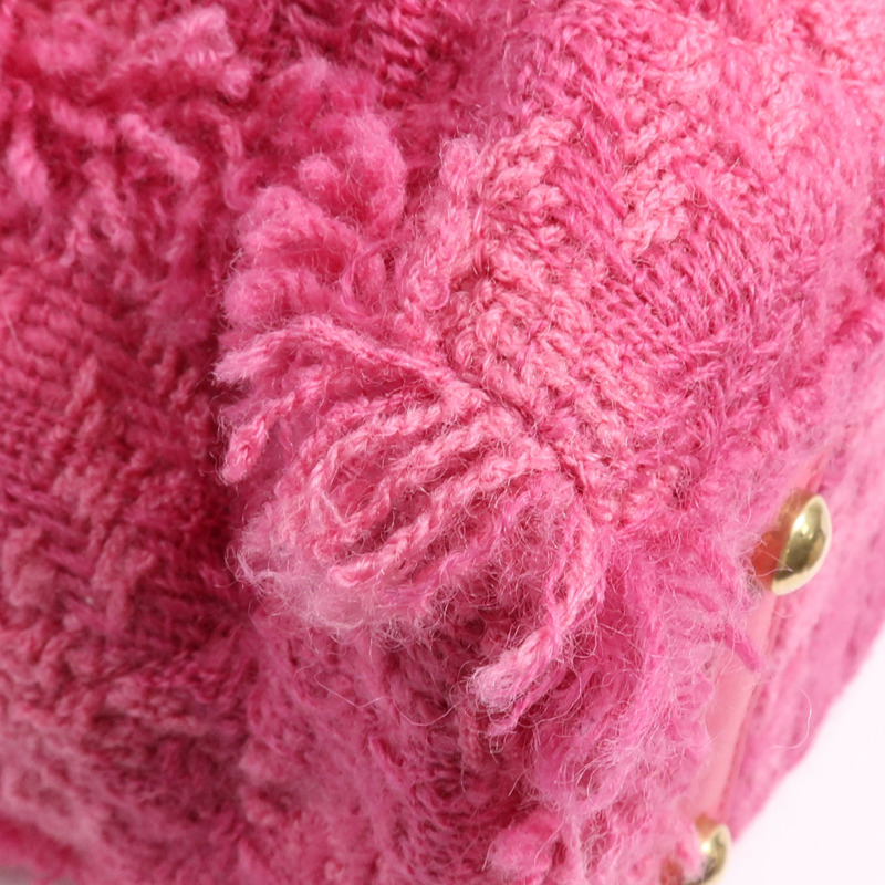 CHANEL 絨布Tote bag金扣手挽袋-13