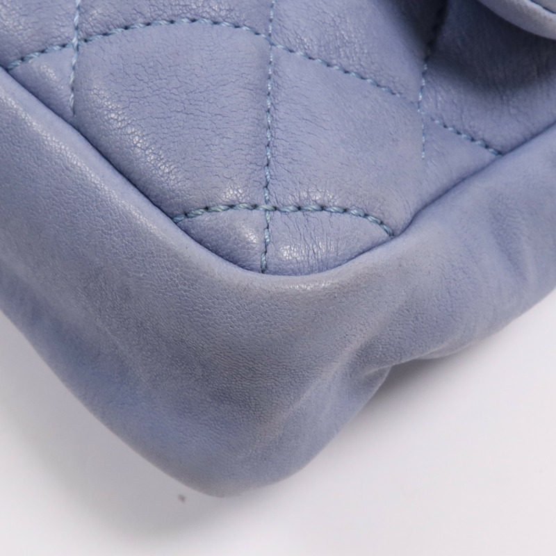 CHANEL 羊皮皮革Chain Shoulder Bag金扣鏈帶肩背袋-10