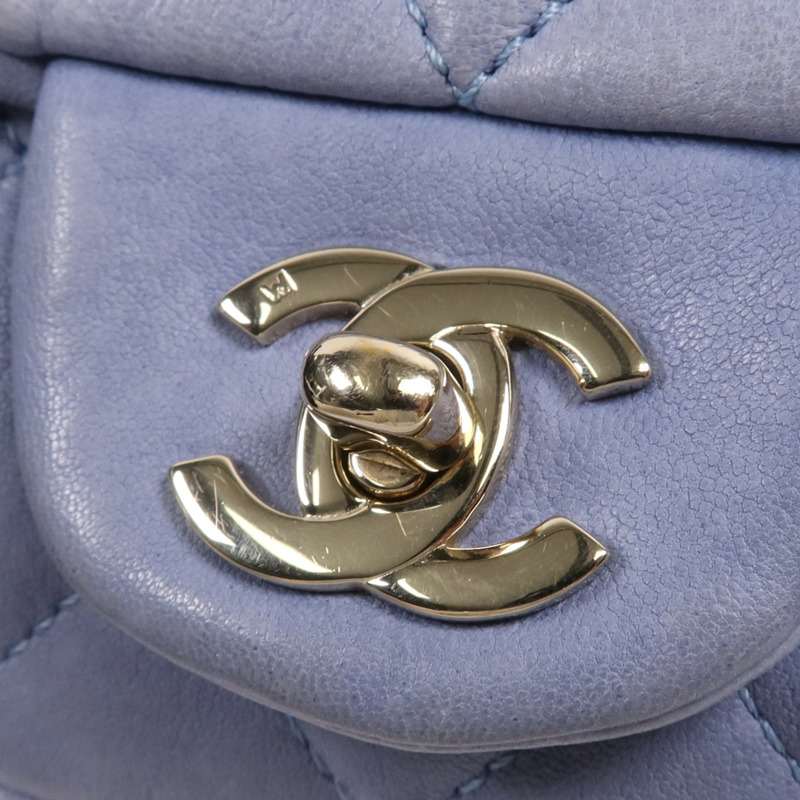 CHANEL 羊皮皮革Chain Shoulder Bag金扣鏈帶肩背袋-14