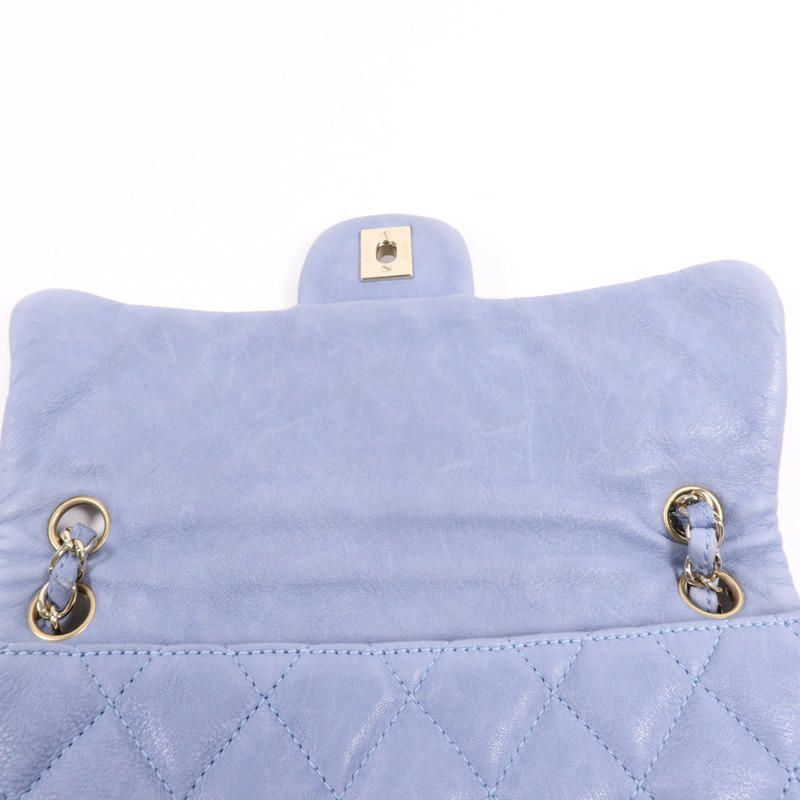 CHANEL 羊皮皮革Chain Shoulder Bag金扣鏈帶肩背袋-17