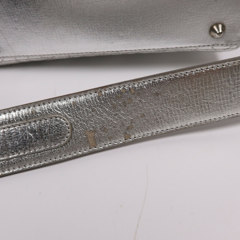 Dior 牛皮皮革Lady Dior銀扣手挽肩背兩用袋-16