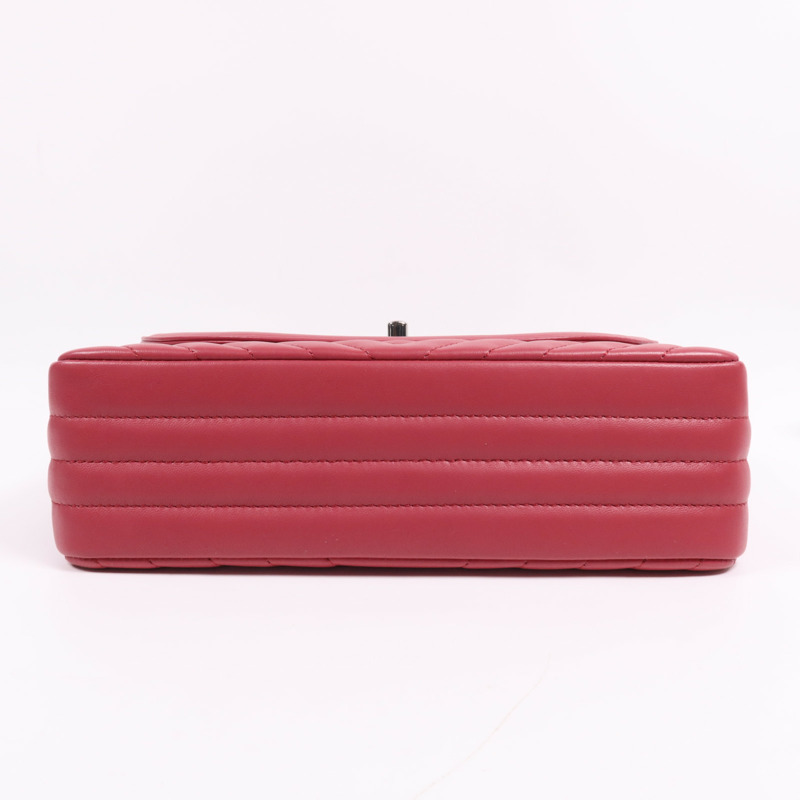 CHANEL 牛皮皮革Chain Shoulder Bag銀扣鏈帶肩背袋-3