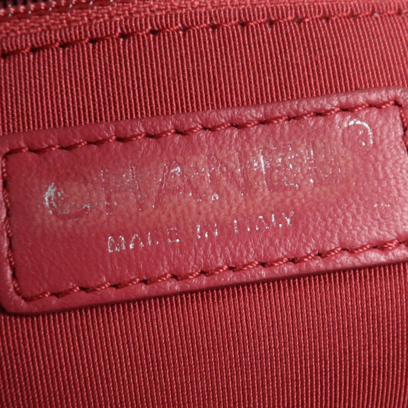 CHANEL 牛皮皮革Chain Shoulder Bag銀扣鏈帶肩背袋-12