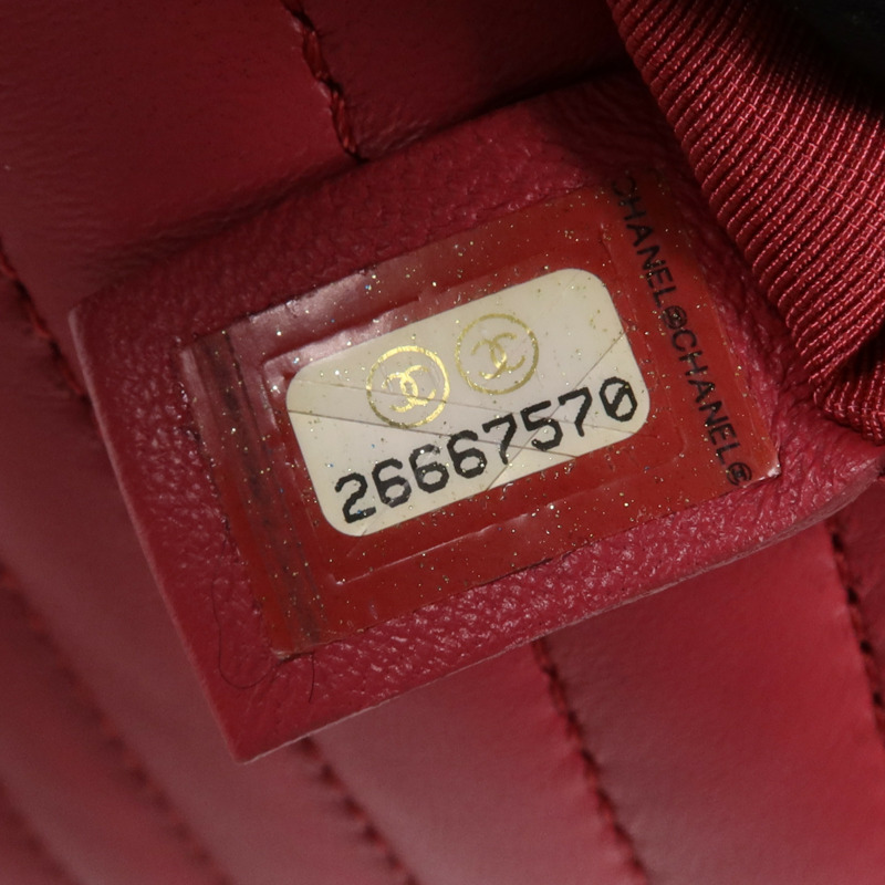 CHANEL 牛皮皮革Chain Shoulder Bag銀扣鏈帶肩背袋-13