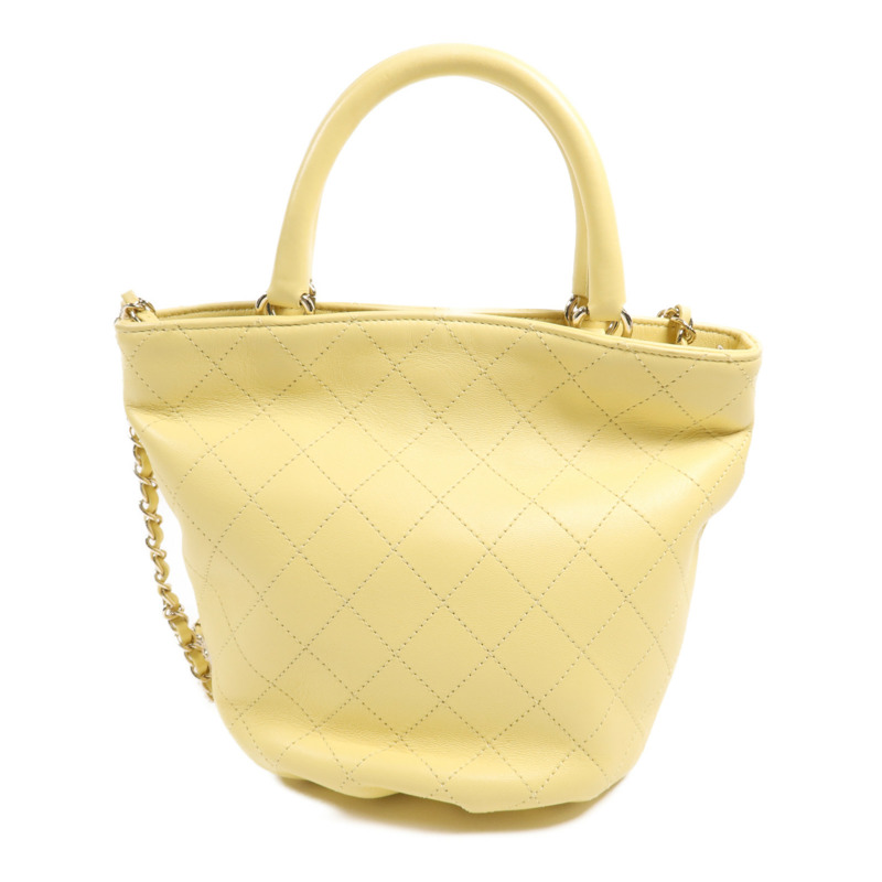 CHANEL 牛皮皮革2 Way Shoulder Bag金扣手挽肩背兩用袋-1