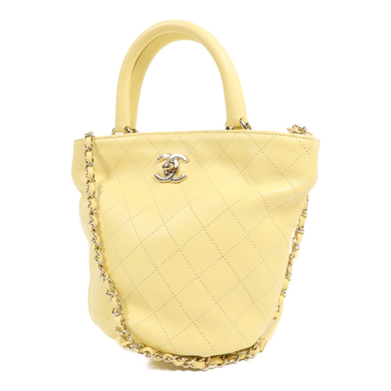 CHANEL 牛皮皮革2 Way Shoulder Bag金扣手挽肩背兩用袋-2