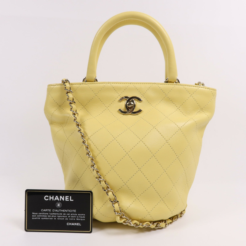 CHANEL 牛皮皮革2 Way Shoulder Bag金扣手挽肩背兩用袋-8