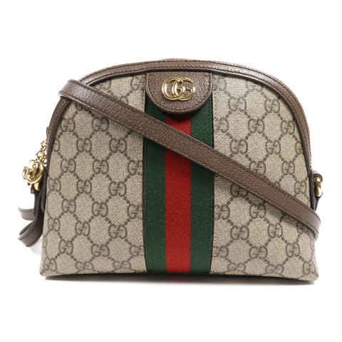 GUCCI 塗層帆布Ophidia GG金扣肩背袋