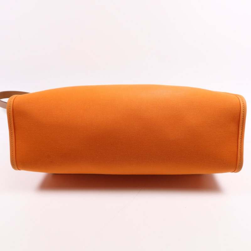 HERMES 帆布Herbag PM銀扣手挽肩背兩用袋Feu-3