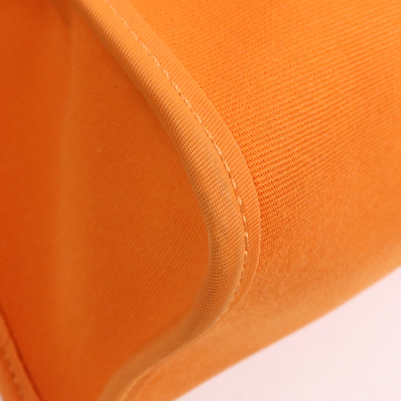 HERMES 帆布Herbag PM銀扣手挽肩背兩用袋Feu-10