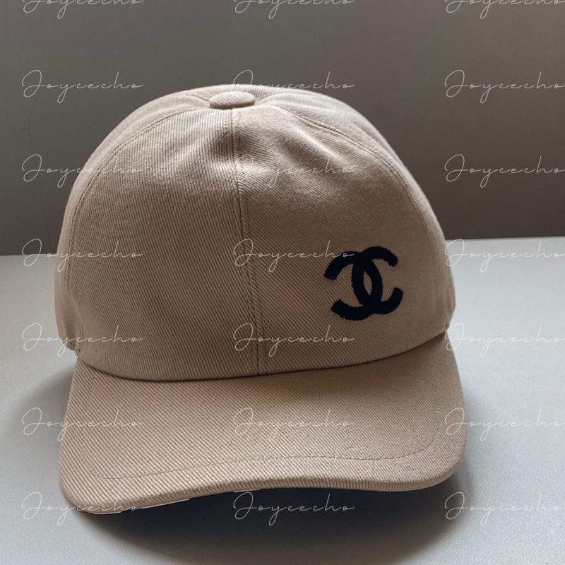 『全新全配』Chanel 雙C Logo 奶茶色 鴨舌帽 棒球帽-8