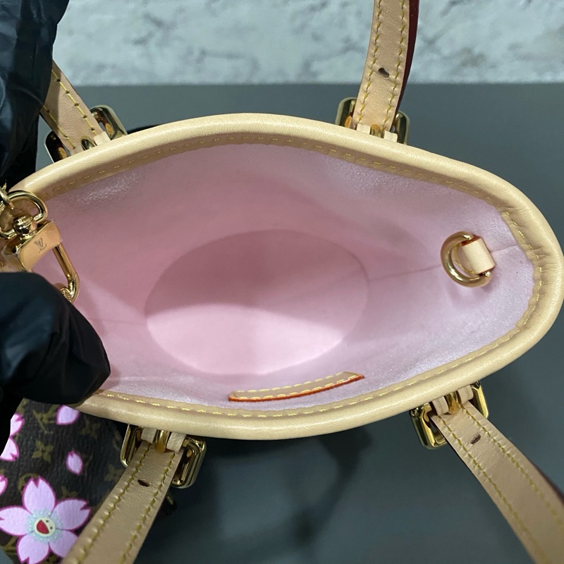 Louis Vuitton LV 村上隆 櫻花水桶包 尺寸約17x13-3