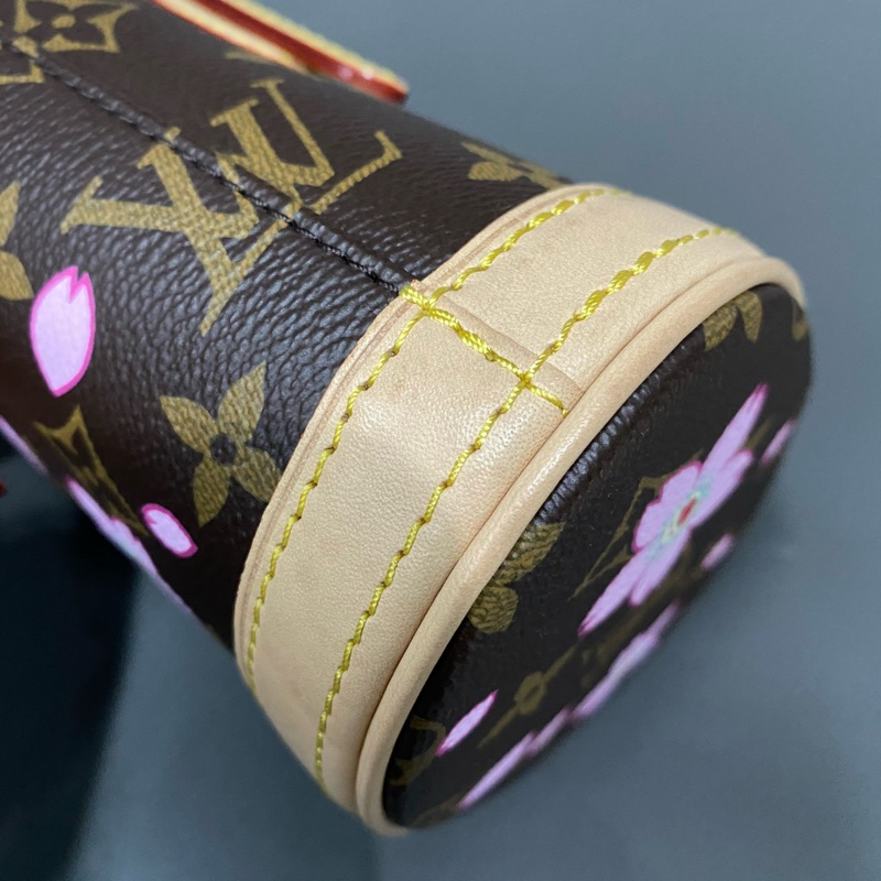 Louis Vuitton LV 村上隆 櫻花水桶包 尺寸約17x13-4
