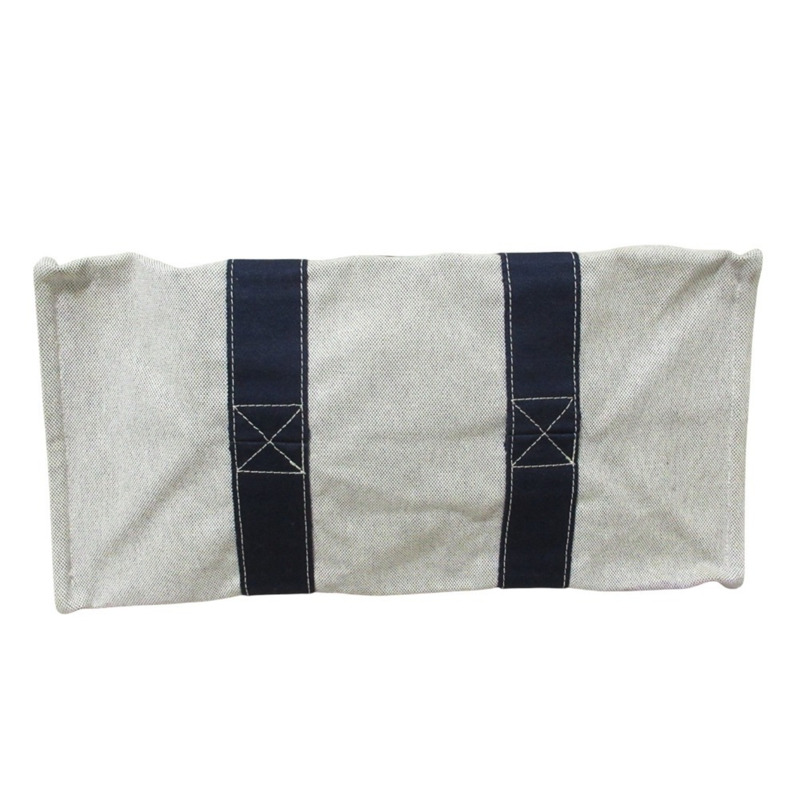 愛馬仕 Bora GM 女士海軍藍帆布手提包-2