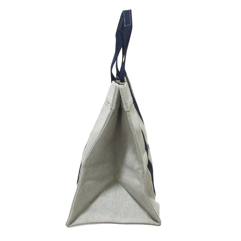 愛馬仕 Bora GM 女士海軍藍帆布手提包-6