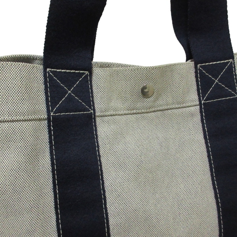 愛馬仕 Bora GM 女士海軍藍帆布手提包-7