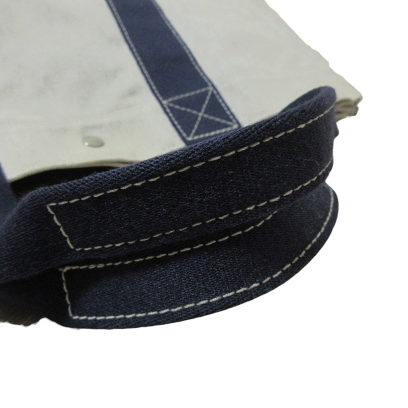 愛馬仕 Bora GM 女士海軍藍帆布手提包-11