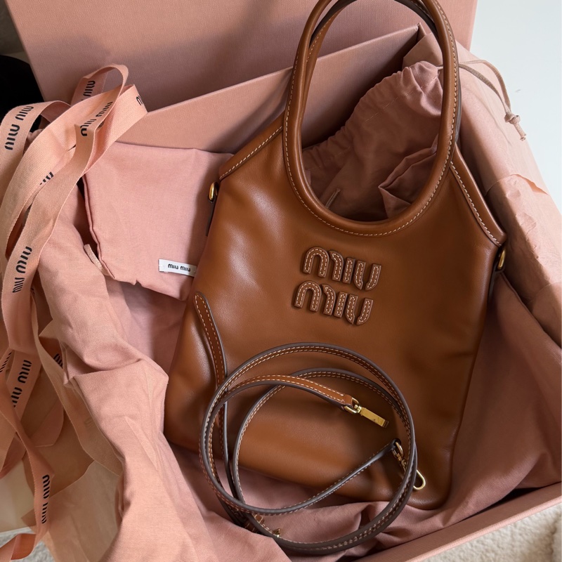 實拍圖💖 Miumiu ivy tote 棕色-0