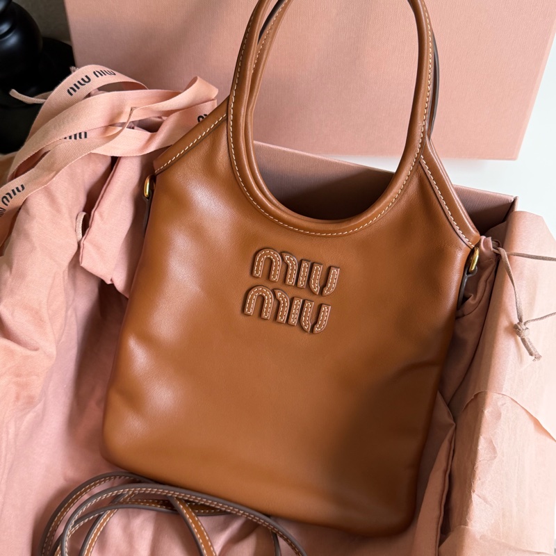 實拍圖💖 Miumiu ivy tote 棕色-1