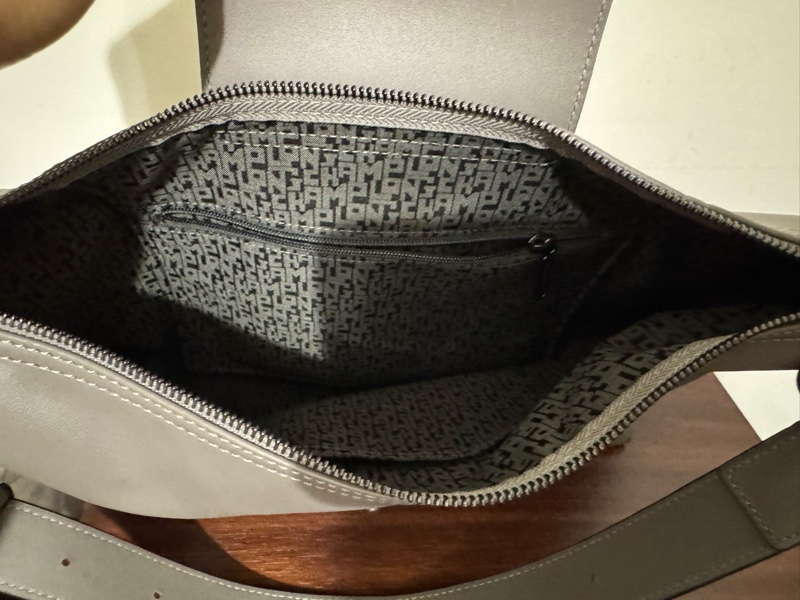 LONGCHAMP HOBO 斑鳩灰（二手） 114/10/12 購入-3