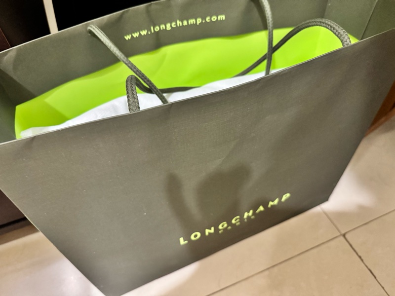 LONGCHAMP HOBO 斑鳩灰（二手） 114/10/12 購入-11