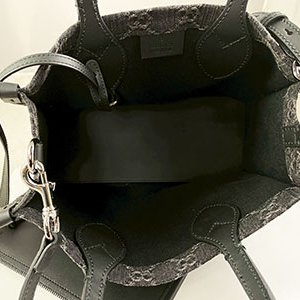 ＊奢華大道國際精品＊【G1807】GUCCI 黑色單寧布手提/斜背兩用包 772183-6