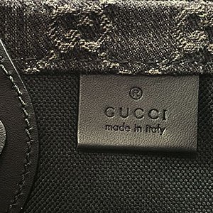 ＊奢華大道國際精品＊【G1807】GUCCI 黑色單寧布手提/斜背兩用包 772183-7