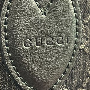 ＊奢華大道國際精品＊【G1807】GUCCI 黑色單寧布手提/斜背兩用包 772183-8