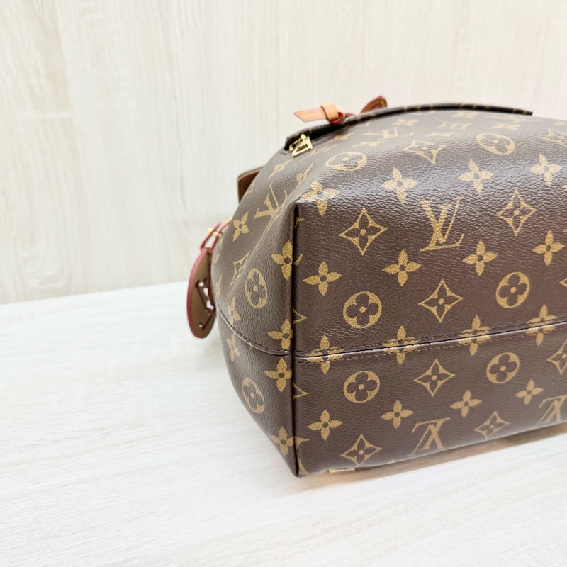 LV原花磁釦束口抽繩簍空吊牌後背包M45501-5