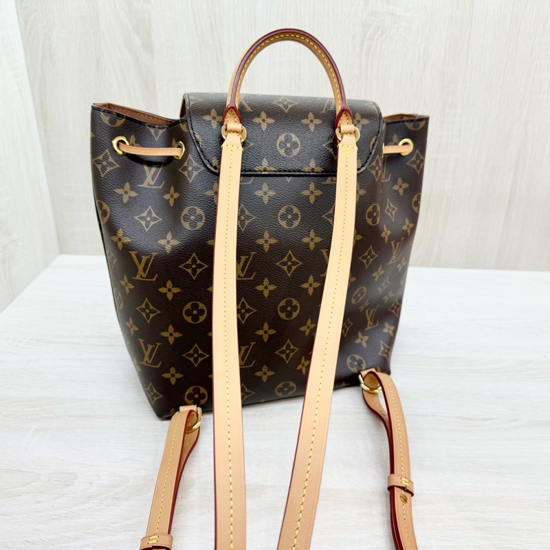 LV原花磁釦束口抽繩簍空吊牌後背包M45501-13