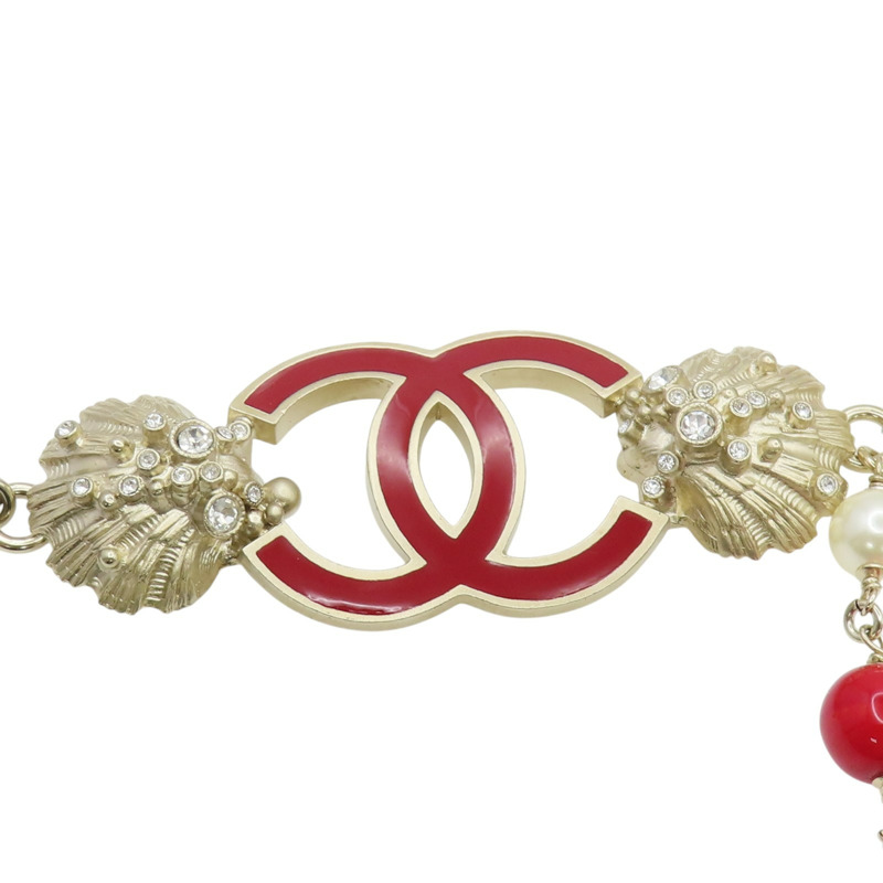 琺瑯 CC 珍珠珠帶 腰帶 金屬【CHANEL 香奈兒】-1