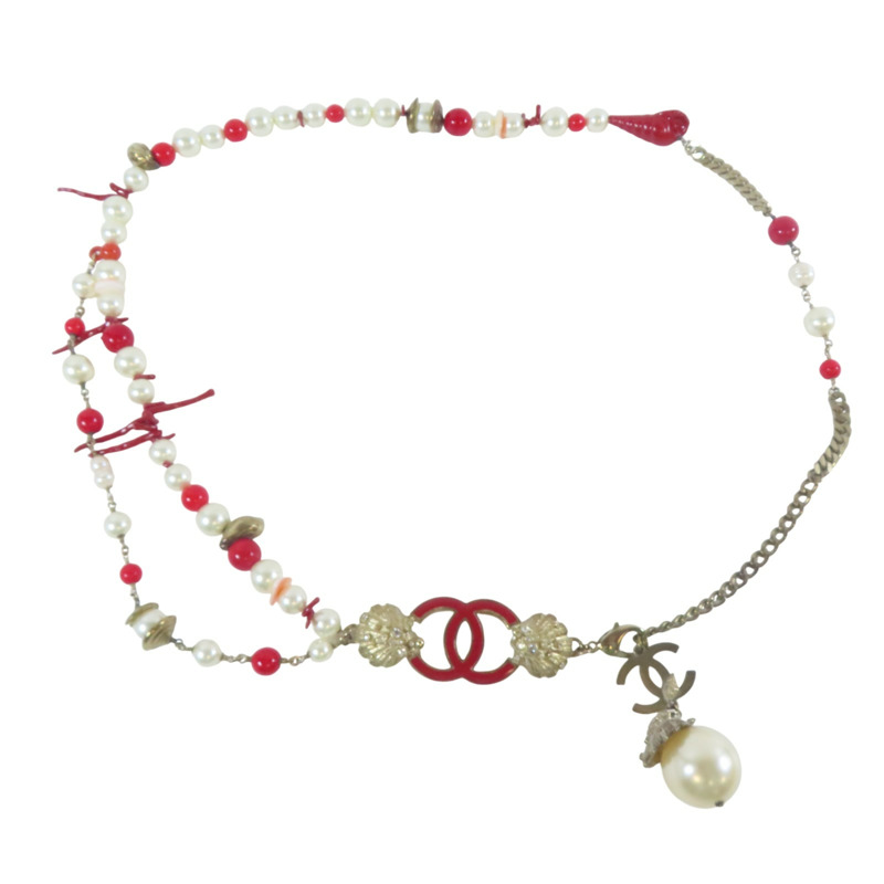 琺瑯 CC 珍珠珠帶 腰帶 金屬【CHANEL 香奈兒】-12