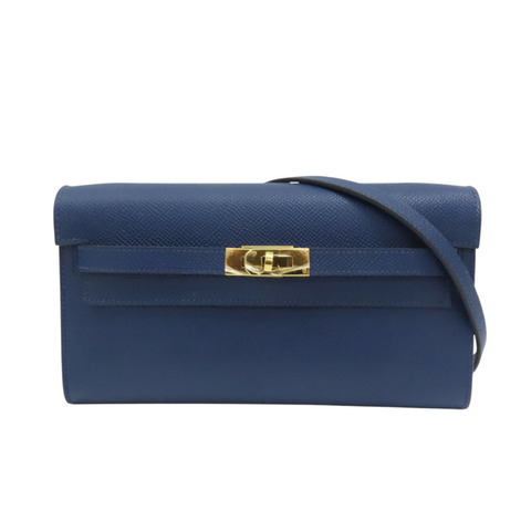 藍色 Epsom牛皮 Kelly To Go 肩背包 B刻 金扣【HERMES 愛馬仕】