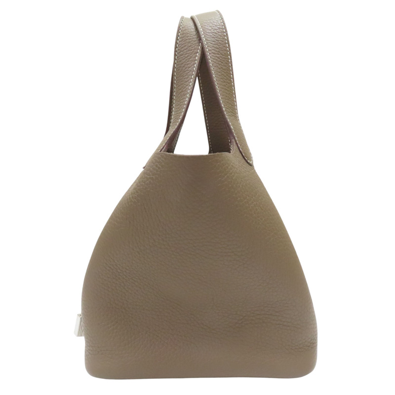 大象灰 TC牛皮 Picotin Lock 18 手提包 B刻 金扣 (無鑰匙)【HERMES 愛馬仕】-1