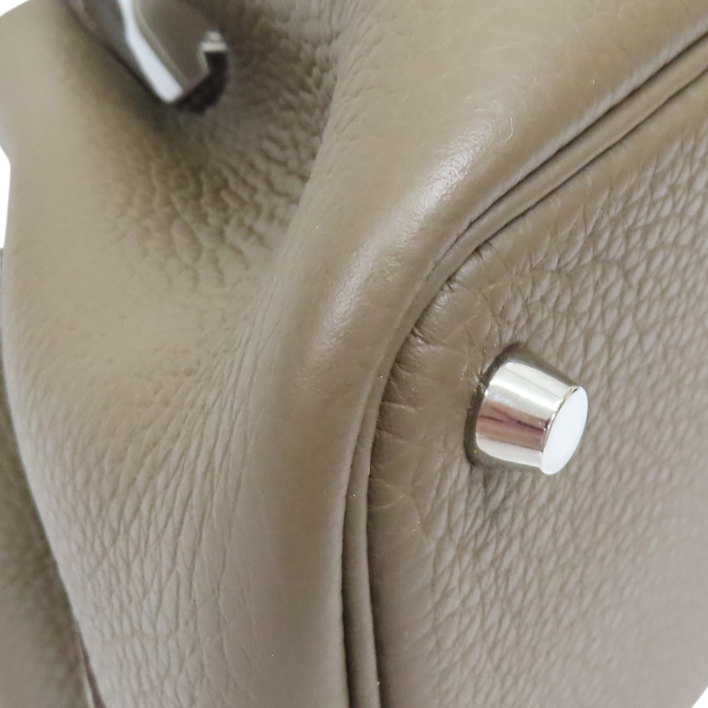 大象灰 TC牛皮 Picotin Lock 18 手提包 B刻 金扣 (無鑰匙)【HERMES 愛馬仕】-10