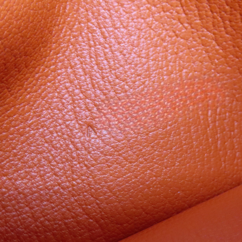 橘色 山羊皮 Bearn 長夾 A 刻 【HERMES 愛馬仕】-10