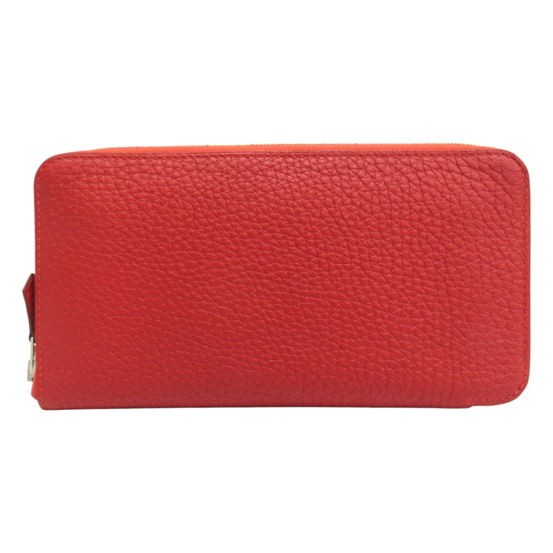 橘紅色 TC牛皮 Azap long Classique 拉鏈長夾 口R刻【HERMES 愛馬仕】-0