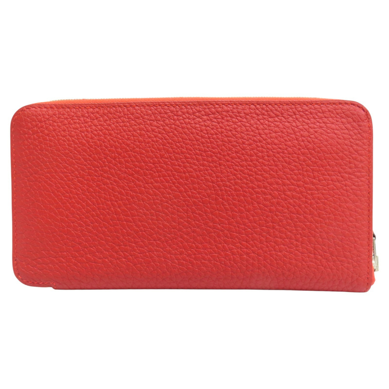 橘紅色 TC牛皮 Azap long Classique 拉鏈長夾 口R刻【HERMES 愛馬仕】-1
