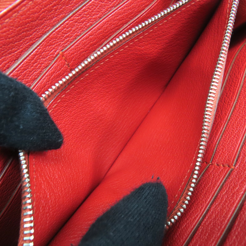 橘紅色 TC牛皮 Azap long Classique 拉鏈長夾 口R刻【HERMES 愛馬仕】-5