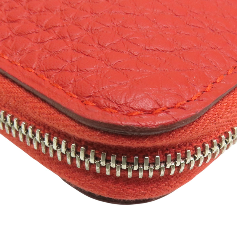 橘紅色 TC牛皮 Azap long Classique 拉鏈長夾 口R刻【HERMES 愛馬仕】-13