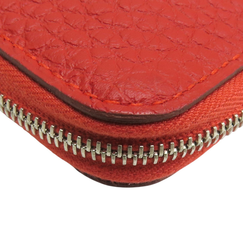 橘紅色 TC牛皮 Azap long Classique 拉鏈長夾 口R刻【HERMES 愛馬仕】-14