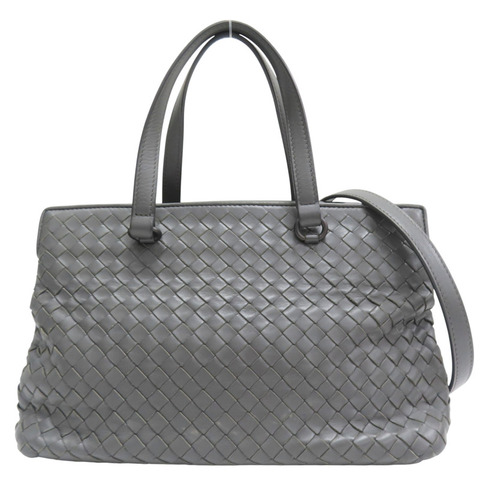 灰色 羊皮編織 兩用包【BOTTEGA VENETA BV 寶緹嘉】