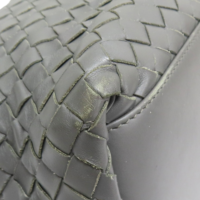 灰色 羊皮編織 兩用包【BOTTEGA VENETA BV 寶緹嘉】-12