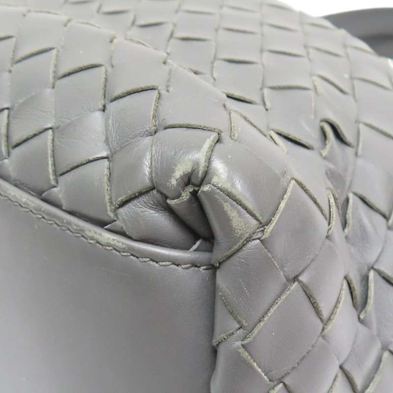 灰色 羊皮編織 兩用包【BOTTEGA VENETA BV 寶緹嘉】-13