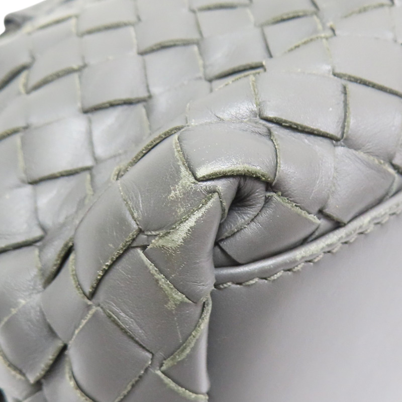 灰色 羊皮編織 兩用包【BOTTEGA VENETA BV 寶緹嘉】-14