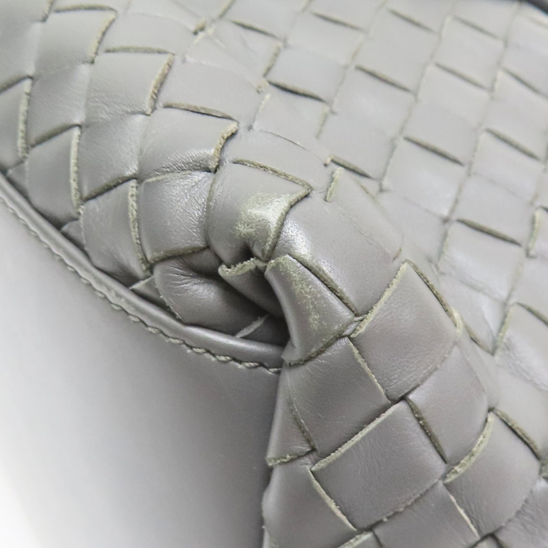 灰色 羊皮編織 兩用包【BOTTEGA VENETA BV 寶緹嘉】-15