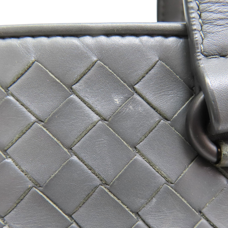 灰色 羊皮編織 兩用包【BOTTEGA VENETA BV 寶緹嘉】-16