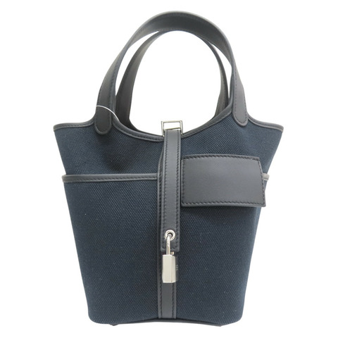 藍色 帆布 Picotin Cargo 18 手提包 K刻【HERMES 愛馬仕】