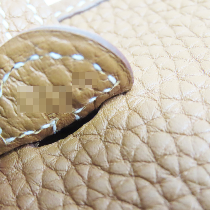 棕色 牛皮 Mini Evelyne 肩背包 Y刻 金扣【HERMES 愛馬仕】-6